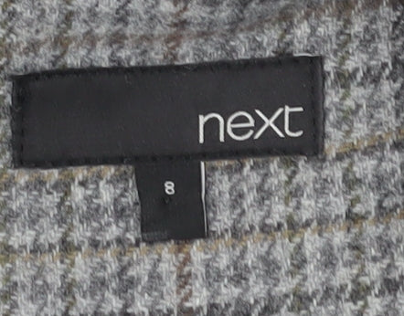 Next Women's Grey Check Shift Dress, Size 8