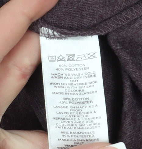 French Connection Men's Purple Polo Shirt L