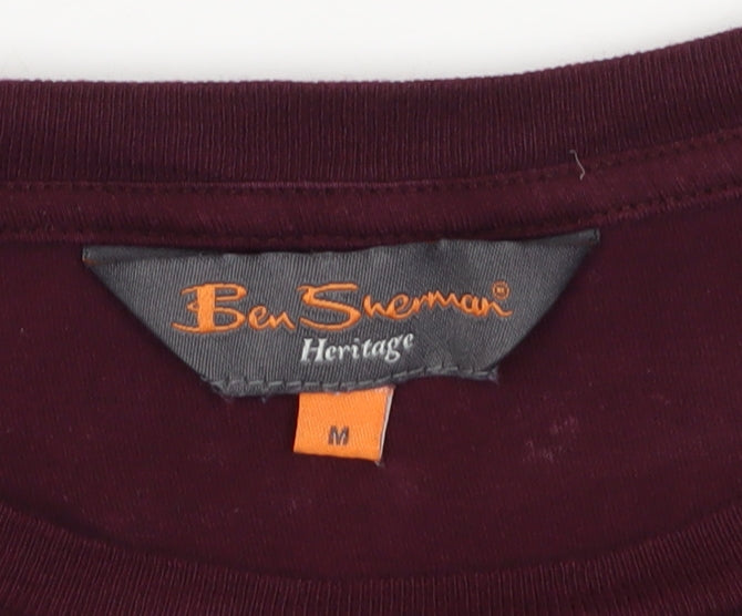 Mens UK Size M Ben Sherman Red T-Shirt