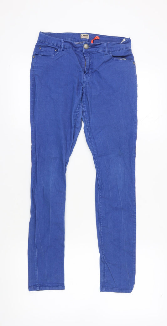 Additional front view of Only Women's Blue Skinny Jeans -, size M, Comfortable, Stylish