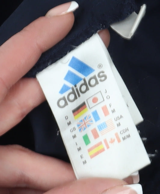 Adidas Men's Navy 1/4 Zip Pullover Top in M