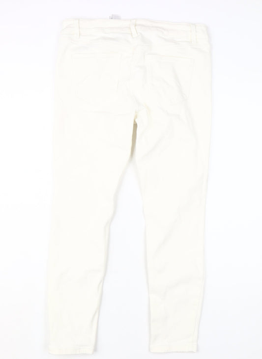Next Women's Ivory Skinny Jeans Size 14 Plus