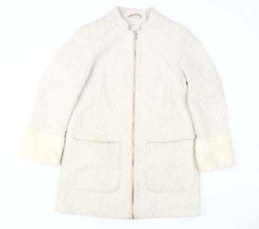 Womens UK Size 14 Cotton Traders Ivory Basic Jacket