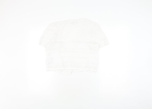 Womens UK Size M Amara Reya White Cardigan Jumper