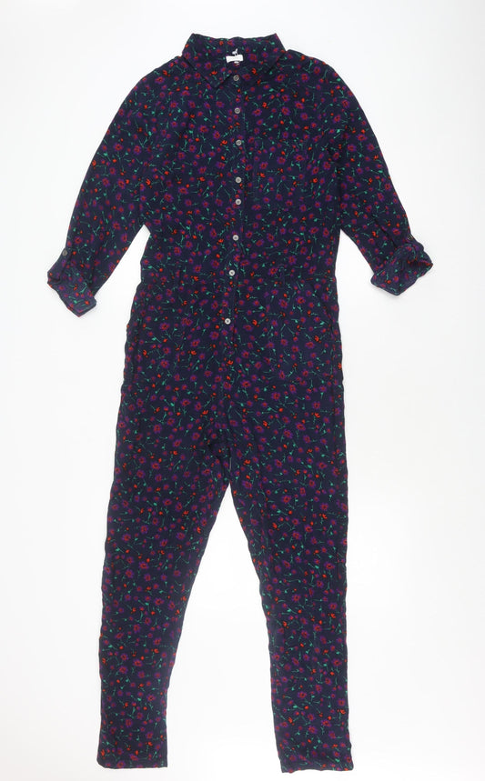Additional front view of Next Teens Multicoloured Floral Jumpsuit, size 13