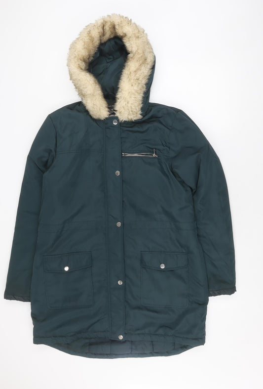 Womens UK Size 12 Dorothy Perkins Green Parka Coat