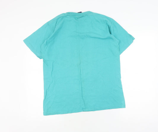 Nike Men's Blue Graphic Retro T-Shirt, Size L