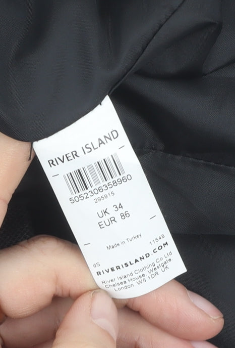 River Island Grey Unisex Blazer Size 34