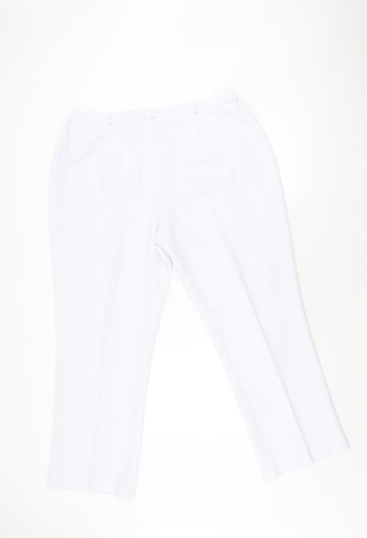 Bassini White Women's Trousers Size 20