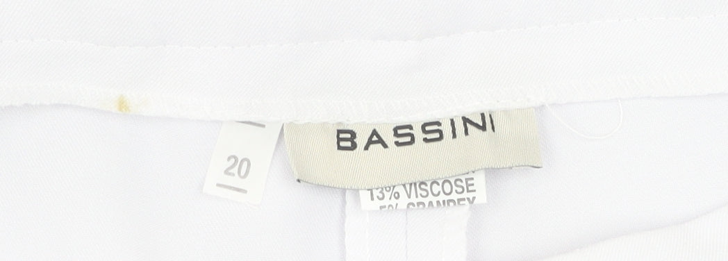 Bassini White Women's Trousers Size 20