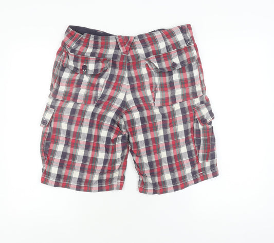 Topman Men's Cargo Shorts Multicoloured Plaid 32