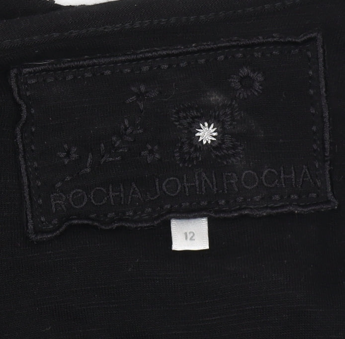 Womens UK Size 12 Rocha John Rocha Black Tank