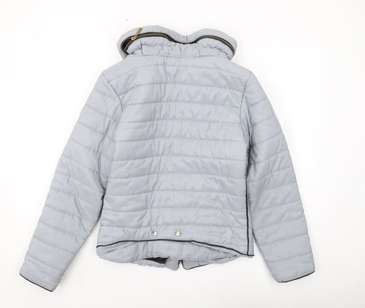 Womens UK Size S Unknown Grey Puffer Jacket