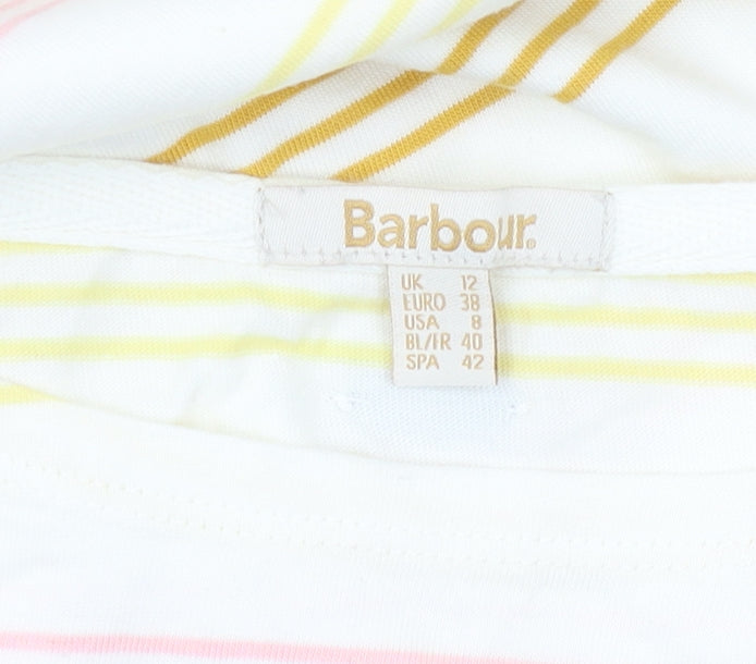 Barbour Women's Multicoloured Striped T-Shirt Size 12