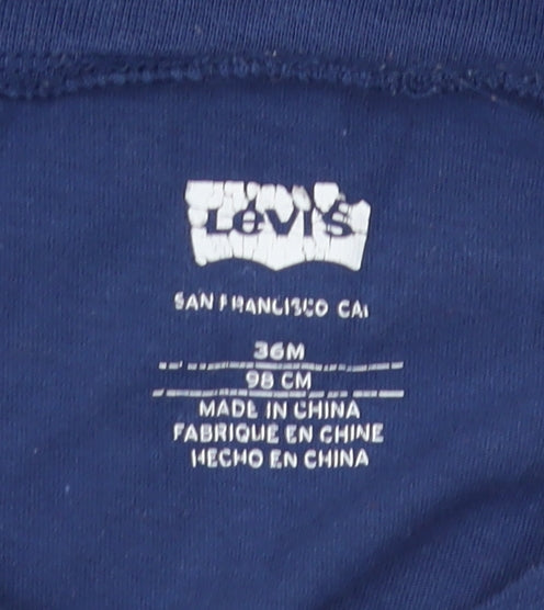 Levi's Boys Blue Logo T-Shirt - Size 3 Years