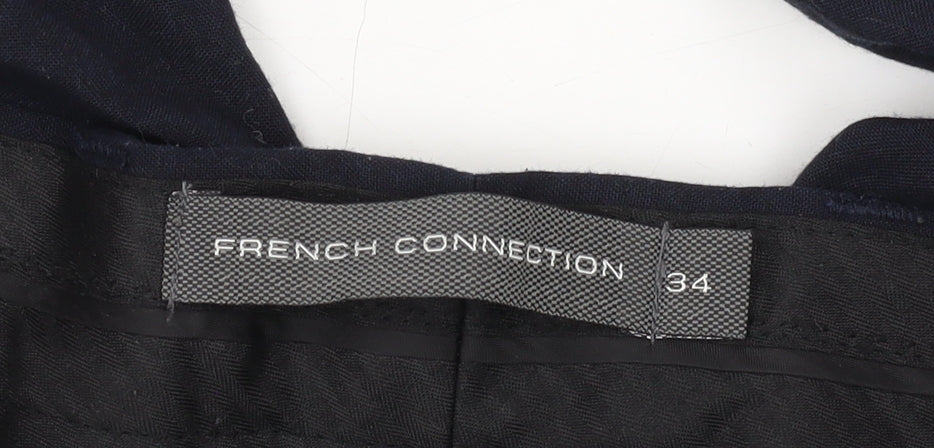 French Connection Men's Black Trousers, Size 34