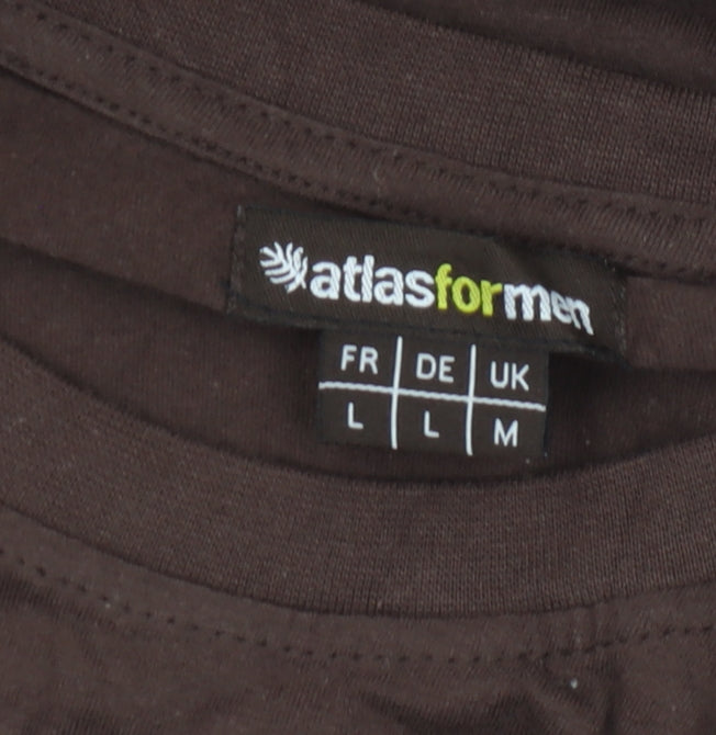 Mens UK Size L Atlas for Men Brown T-Shirt