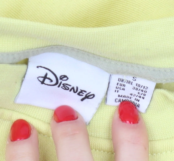 Womens UK Size S Disney Yellow Pullover Sweatshirt