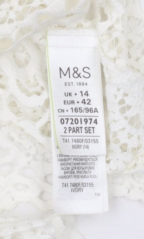 Womens UK Size 14 Marks and Spencer Ivory Blouse