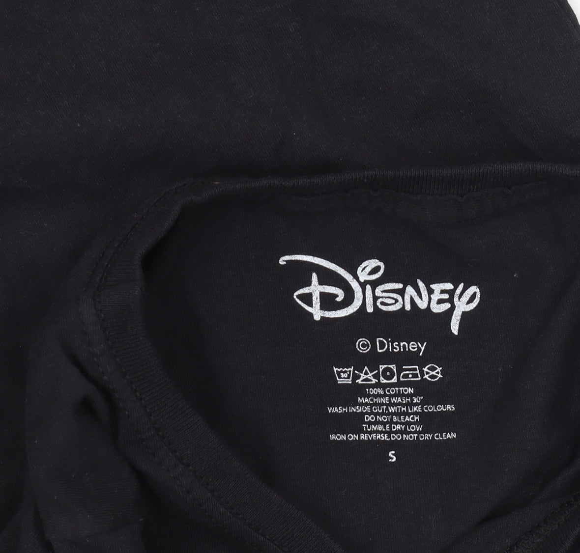 Teens UK Size S Disney Black T-Shirt