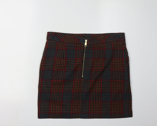 Next Women's Multicoloured Check Pencil Skirt Size 10