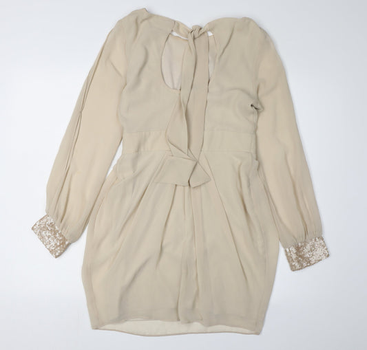 River Island Women's Beige Sheath Dress, Size 10