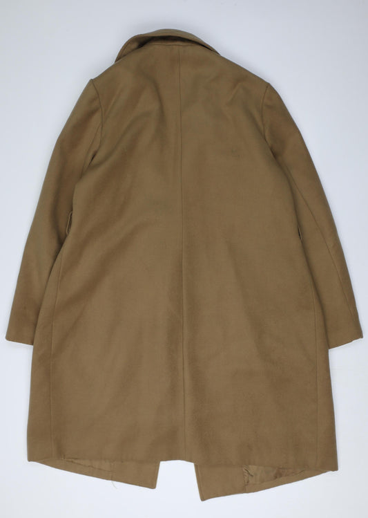 New Look Women's Beige Overcoat - Size 16