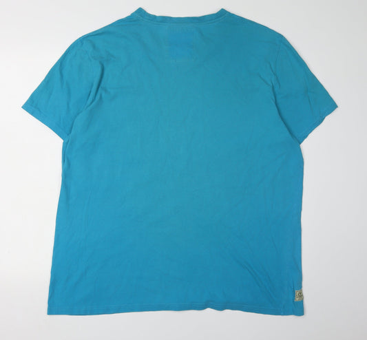 Sth Shore Men's XL Blue Retro Graphic T-Shirt