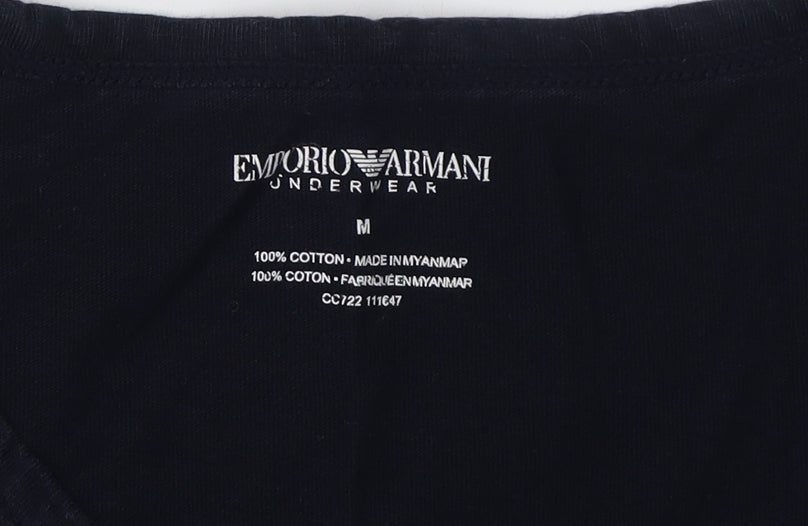 Mens UK Size M Emporio Armani Black T-Shirt