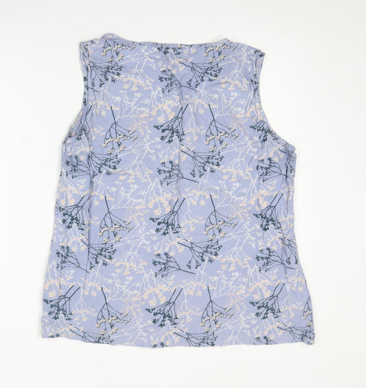 Mountain Warehouse Women's Blue Floral Blouse - Size 16