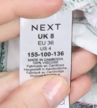 Next Women Multicoloured Paperbag Shorts Size 8