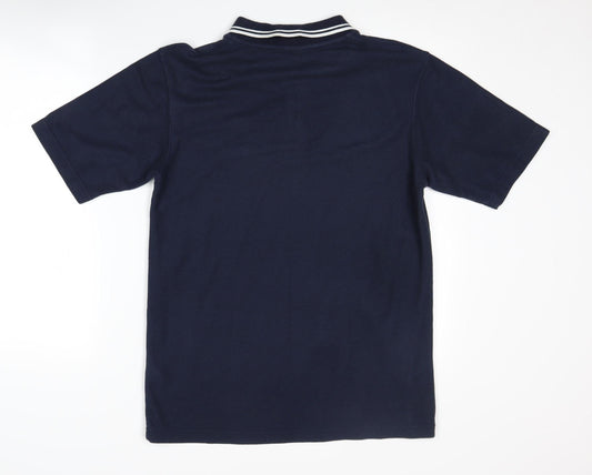 Umbro Men's Blue Short Sleeve Polo Shirt M