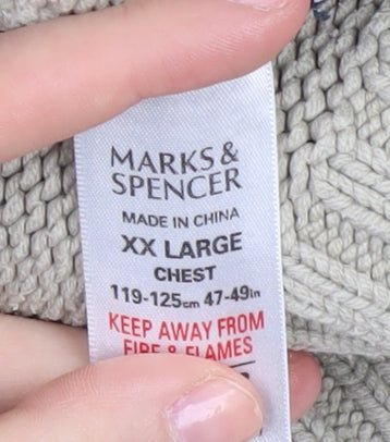 Mens UK Size XL Marks and Spencer Beige Sweatshirt