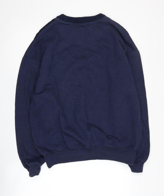 Mens UK Size M Marks and Spencer Blue Pullover Sweatshirt