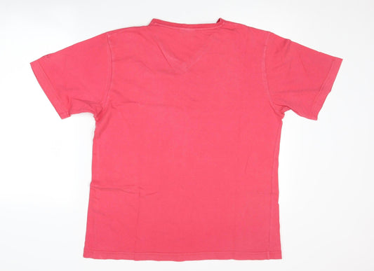 Unisex Adults UK Size M Cotton Traders Red Basic T-Shirt