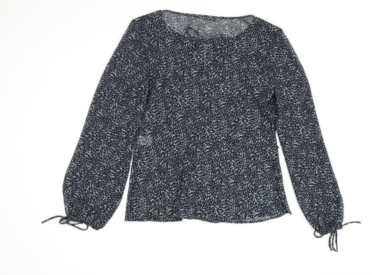Womens UK Size 10 J.Taylor Black Basic Blouse