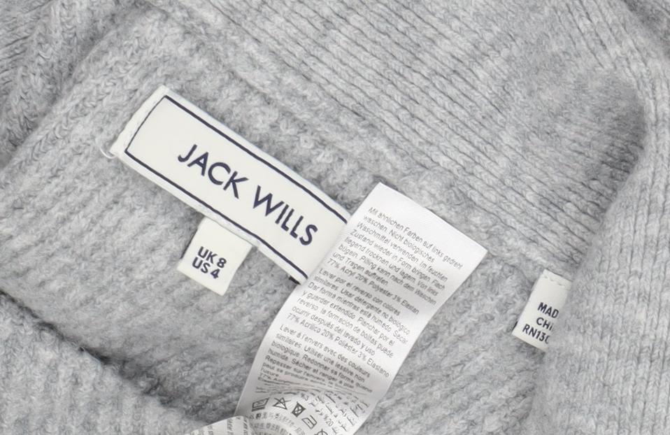 Jack Wills Women's Grey Cardigan, Size 8