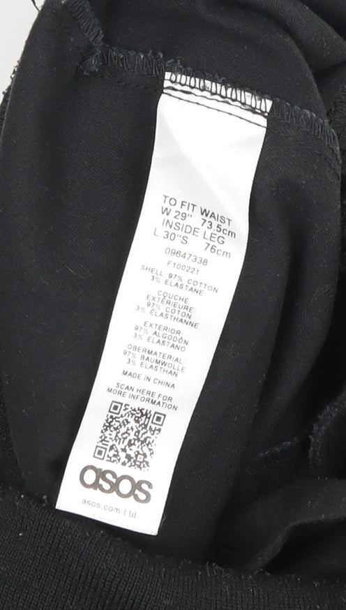 ASOS Men's Black Cargo Trousers, Size S