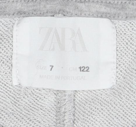 Zara Boys Grey Pullover Sweatshirt 7 Years - Travel Theme