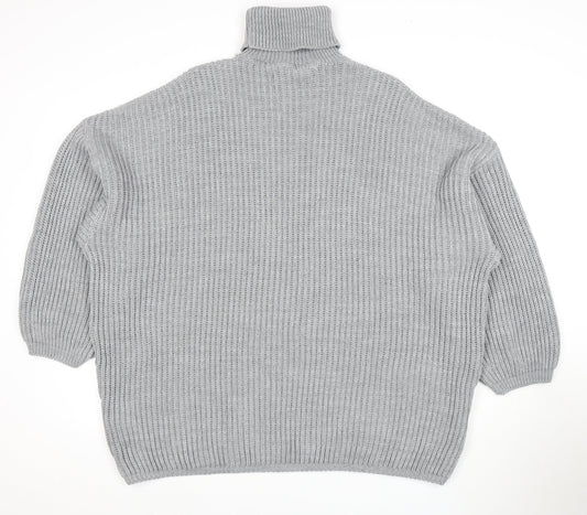 Womens UK Size S PRETTYLITTLETHING Grey Pullover Jumper