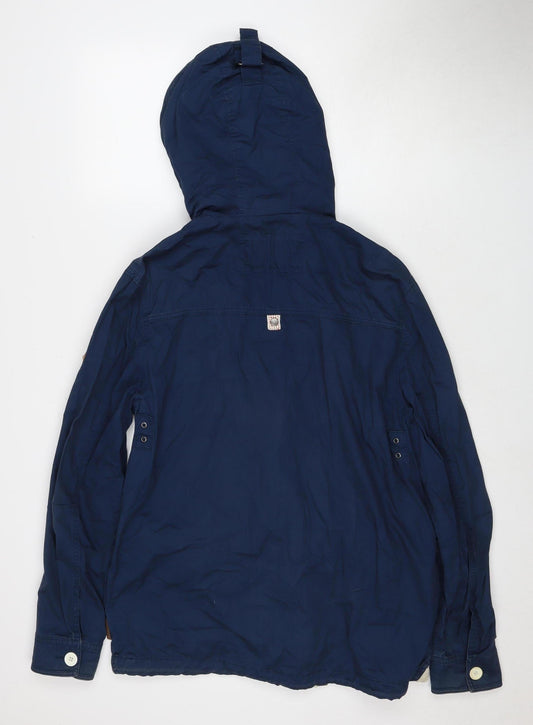 Bellfield Unisex Blue Hooded Jacket Size L