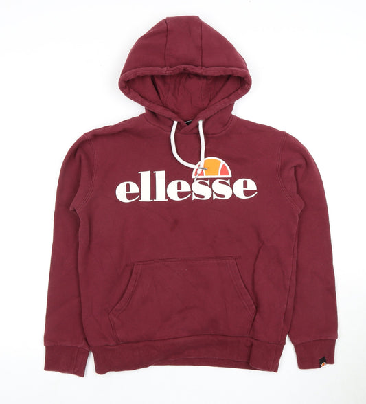 Additional front view of Ellesse Women's Red Pullover Hoodie, size 8