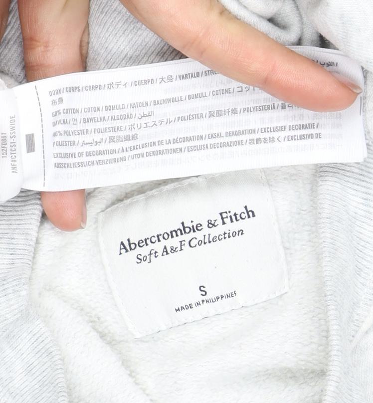 Abercrombie & Fitch Women's White Pullover Sweatshirt S