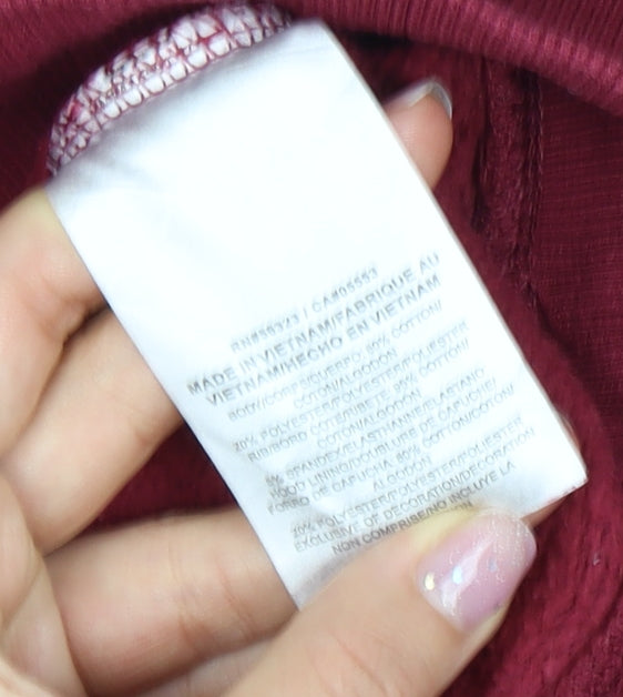 Nike Unisex Red Hoodie, L, University Logo