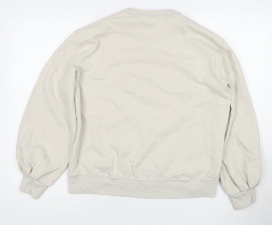 Abercrombie & Fitch Womens Beige Logo Sweatshirt Size S