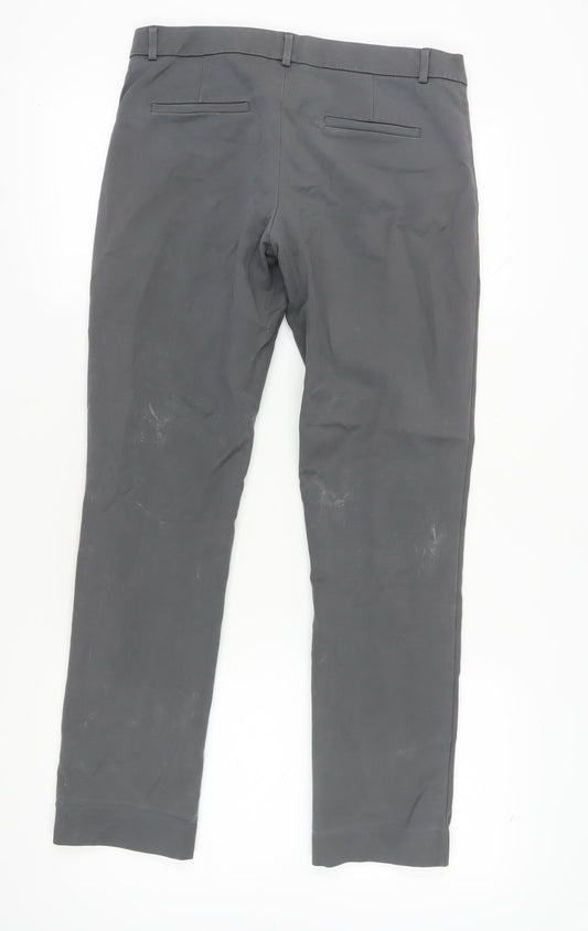 Banana Republic Women's Grey Chino Trousers, Size 8, Slim Fit