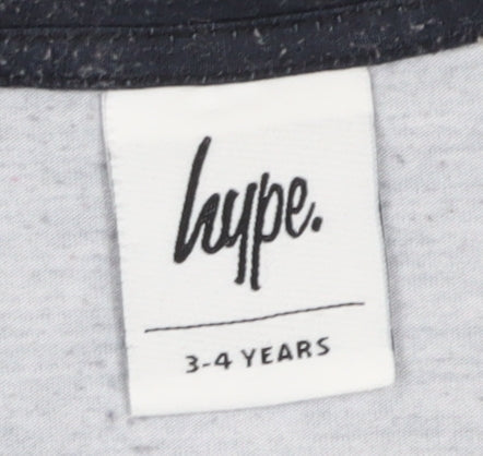 Hype Boys Black Purple Graphic T-Shirt 3-4 Years