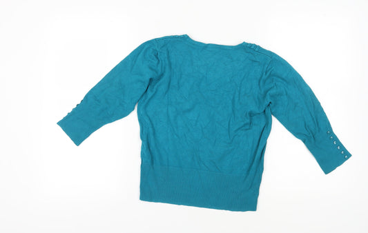 Womens UK Size 10 Roman Blue Pullover Jumper