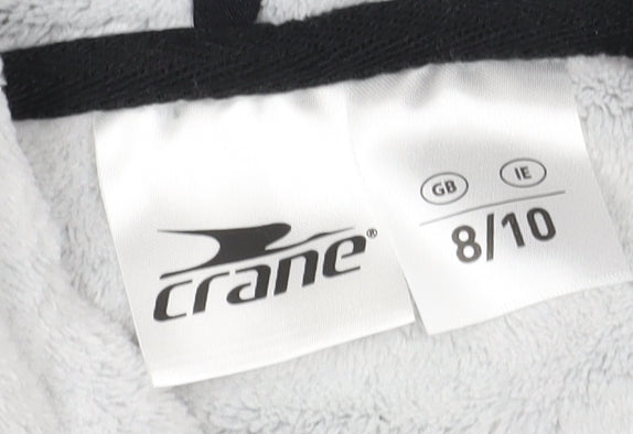 Crane Women's Grey Fleece Pullover Hoodie Size 8