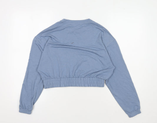 Womens UK Size 6 Boux Avenue Blue Cropped T-Shirt